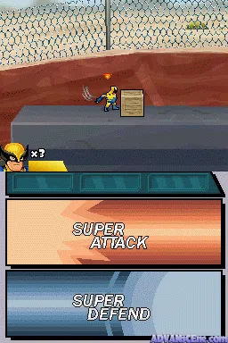 Marvel Super Hero Squad gameplay screenshot on DS
