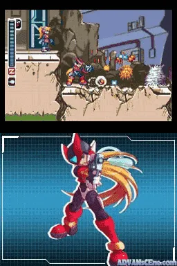 Mega Man Zero Collection gameplay screenshot on DS