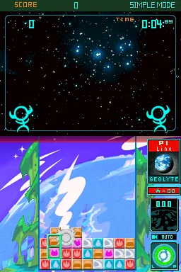 Meteos gameplay screenshot on DS