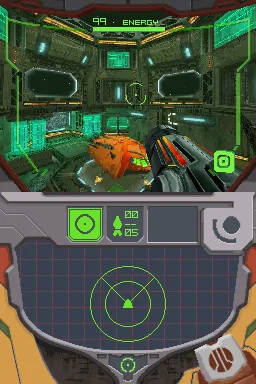 Metroid Prime Hunters gameplay screenshot on DS