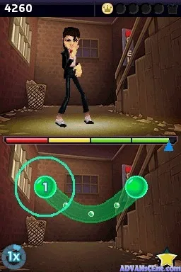 Michael Jackson: The Experience gameplay screenshot on DS