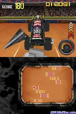 Monster Jam: Path of Destruction gameplay screenshot on DS