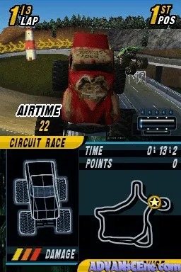 Monster Jam: Urban Assault gameplay screenshot on DS