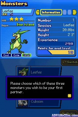 Monster Racers gameplay screenshot on DS