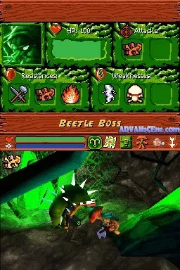 Mushroom Men: Rise of the Fungi gameplay screenshot on DS