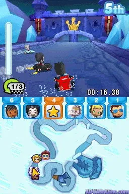 MySims Racing gameplay screenshot on DS
