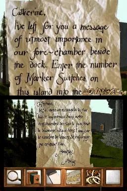 Myst gameplay screenshot on DS