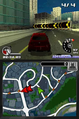 Need for Speed: Undercover gameplay screenshot on DS
