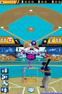 Nicktoons MLB gameplay screenshot on DS