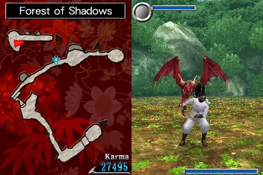 Ninja Gaiden: Dragon Sword gameplay screenshot on DS