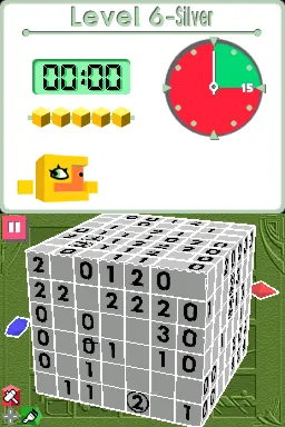 Picross 3D gameplay screenshot on DS