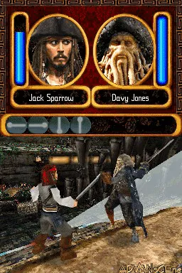 Pirates of the Caribbean: At World's End gameplay screenshot on DS