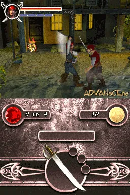 Pirates of the Caribbean: Dead Man's Chest gameplay screenshot on DS