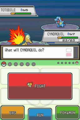 Pokémon HeartGold gameplay screenshot on DS