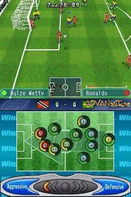 Pro Evolution Soccer 6 gameplay screenshot on DS
