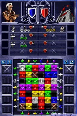 Puzzle Kingdoms gameplay screenshot on DS