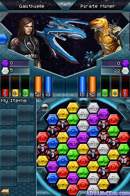 Puzzle Quest: Galactrix gameplay screenshot on DS