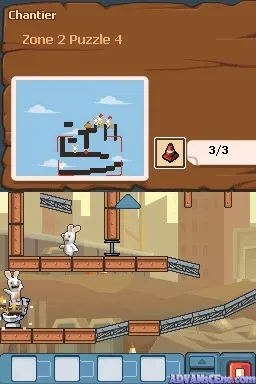 Rabbids Go Home gameplay screenshot on DS