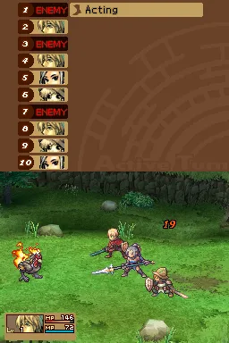 Radiant Historia gameplay screenshot on DS