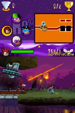 Rayman Raving Rabbids gameplay screenshot on DS