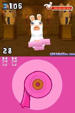 Rayman Raving Rabbids: TV Party gameplay screenshot on DS