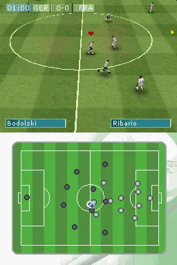 Real Football 2008 gameplay screenshot on DS