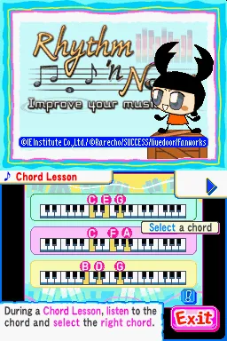 Rhythm 'n Notes: Improve Your Music Skills gameplay screenshot on DS