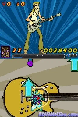 Rock Revolution gameplay screenshot on DS