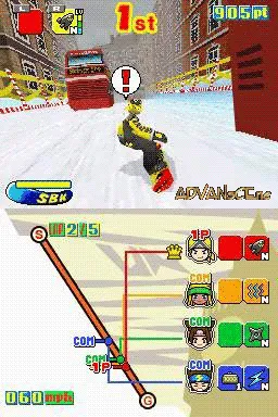 SBK: Snowboard Kids gameplay screenshot on DS