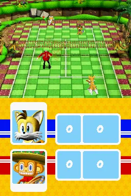 Sega Superstars Tennis gameplay screenshot on DS