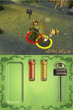 Shrek SuperSlam gameplay screenshot on DS