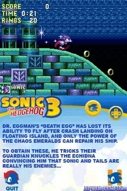 Sonic Classic Collection gameplay screenshot on DS