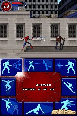 Spider-Man 2 gameplay screenshot on DS