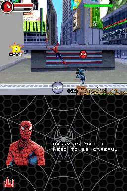 Spider-Man 3 gameplay screenshot on DS