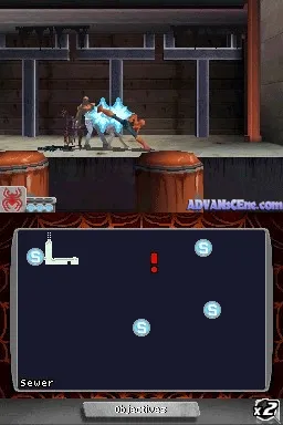 Spider-Man: Web of Shadows gameplay screenshot on DS