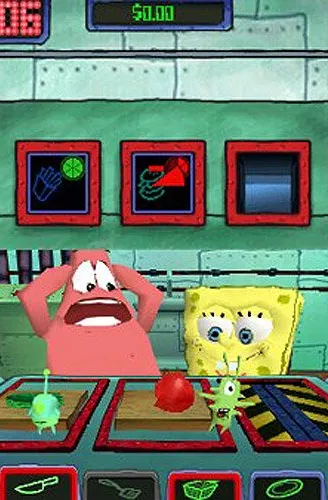 SpongeBob vs. The Big One: Beach Party Cook-Off gameplay screenshot on DS