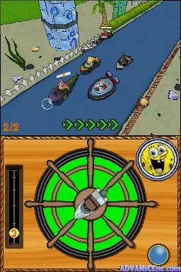 SpongeBob's Boating Bash gameplay screenshot on DS