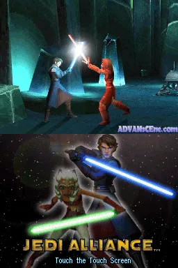 Star Wars: The Clone Wars – Jedi Alliance gameplay screenshot on DS