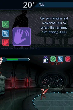 Star Wars: The Force Unleashed II gameplay screenshot on DS