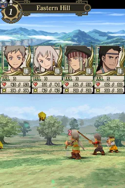 Suikoden Tierkreis gameplay screenshot on DS
