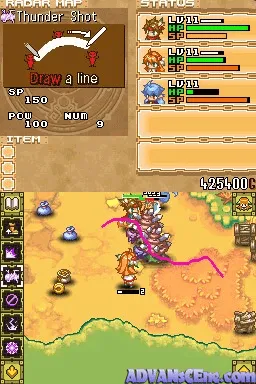 Summon Night: Twin Age gameplay screenshot on DS