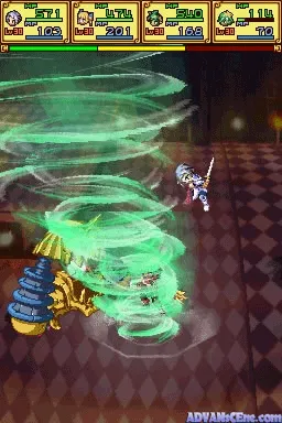 Summon Night X: Tears Crown gameplay screenshot on DS