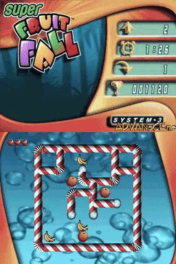 Super Fruit Fall gameplay screenshot on DS