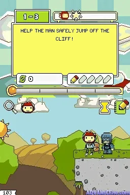 Super Scribblenauts gameplay screenshot on DS