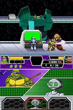 Teenage Mutant Ninja Turtles 3: Mutant Nightmare gameplay screenshot on DS