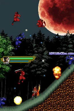 The Legend of Kage 2 gameplay screenshot on DS