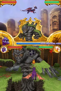 The Legend of Spyro: Dawn of the Dragon gameplay screenshot on DS