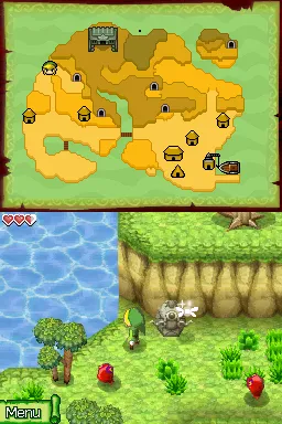 The Legend of Zelda: Phantom Hourglass gameplay screenshot on DS