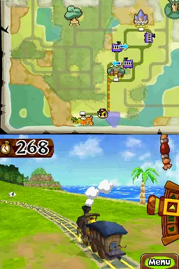 The Legend of Zelda: Spirit Tracks gameplay screenshot on DS