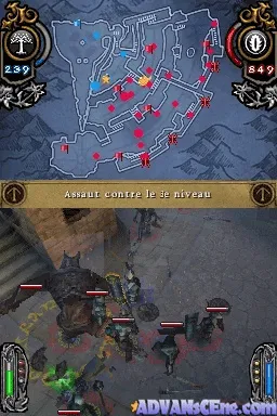The Lord of the Rings: Conquest gameplay screenshot on DS